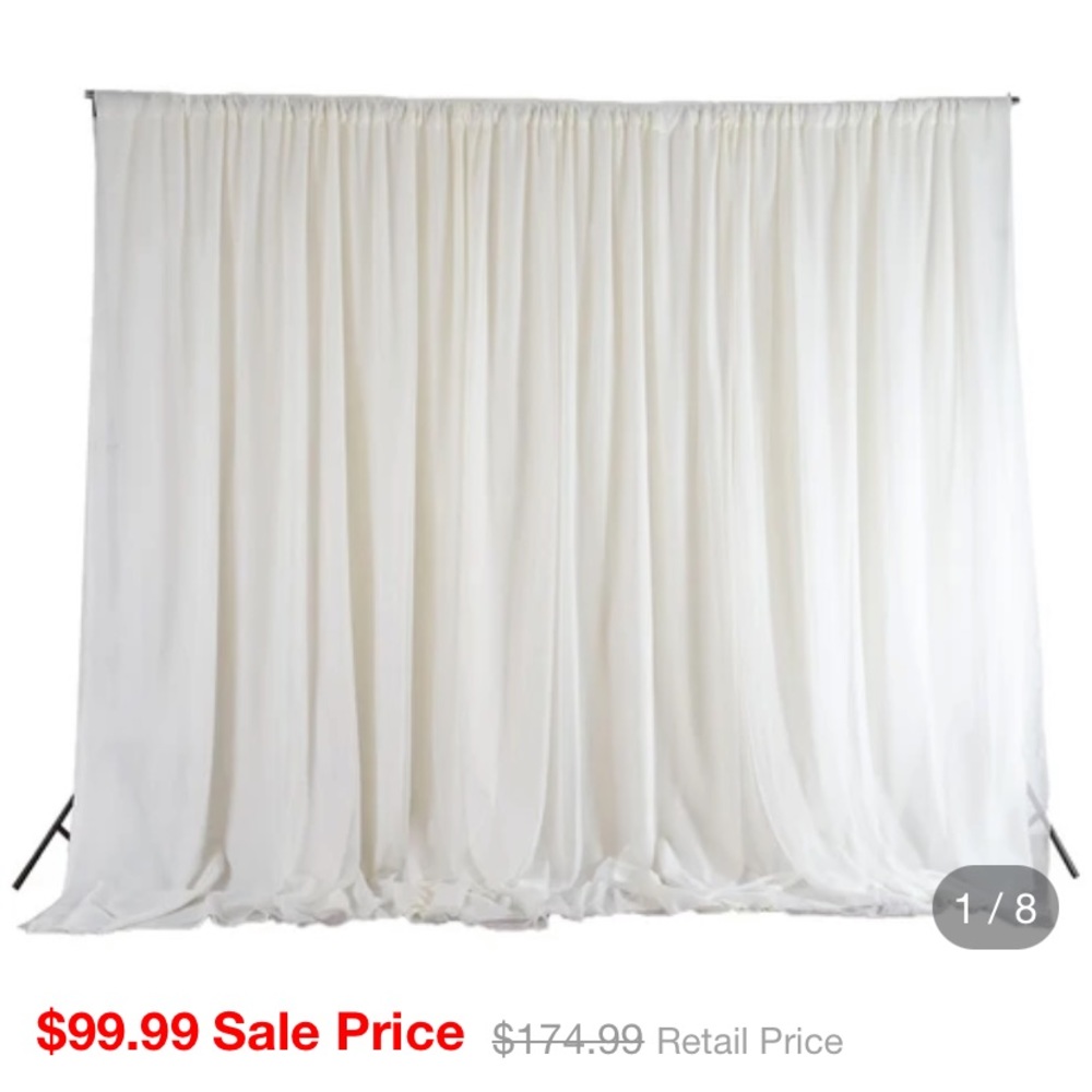 Two layers backdrop.. Ivory color.
